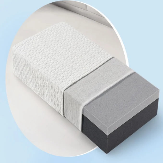 Ice Cube Cooling Memory Foam Pillow for Side Sleepers to Support Head & Neck for Pain Relief