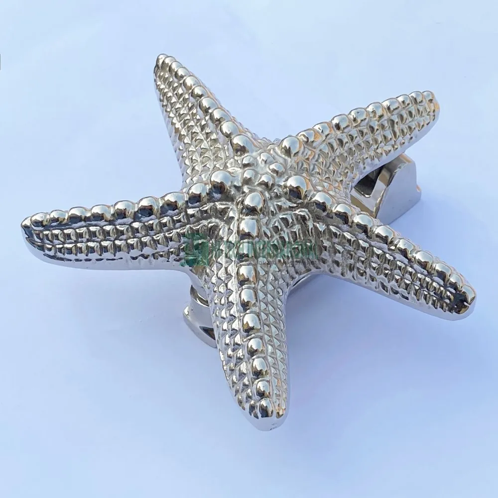 Nickel Finish Starfish Door Knocker Custom Animal Door Knocker Brass Wholesale Exporter