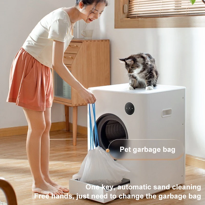 8L Capacity Intelligent Best Self-cleaning Cat Litter Box For Multiple Lager Cats Automatic Self Cleaning Toilet