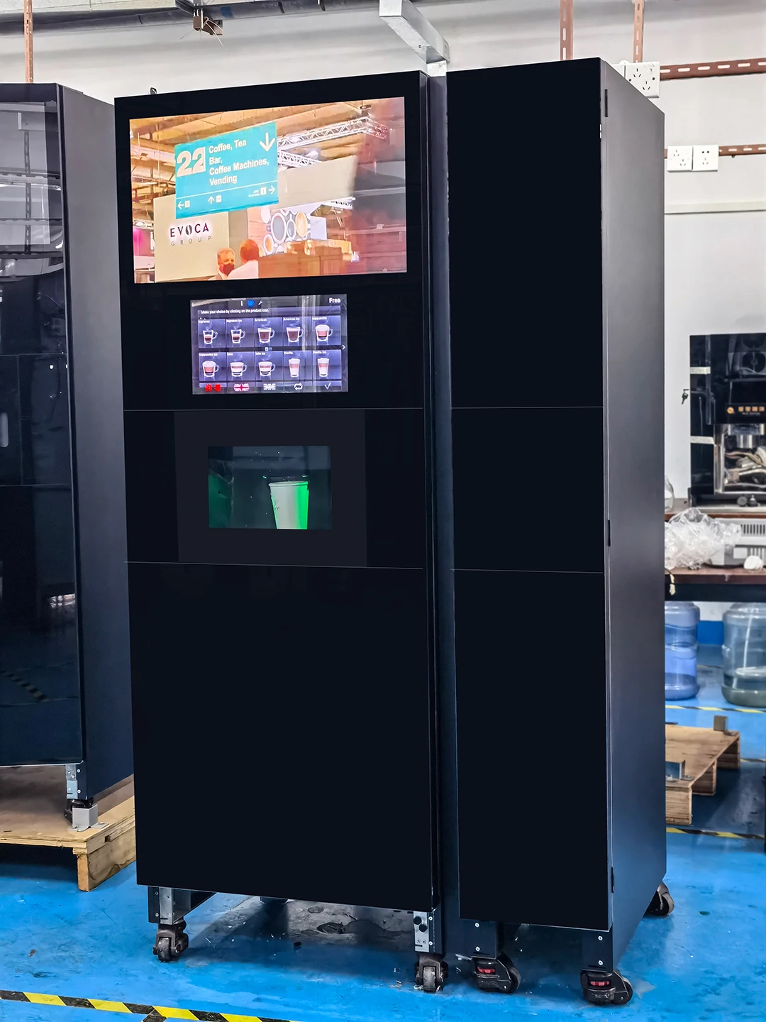 Big Commercial Coffee Vending Machine with Inner Ice Maker New Business Idea to Make Money at Pump Water/tap Water