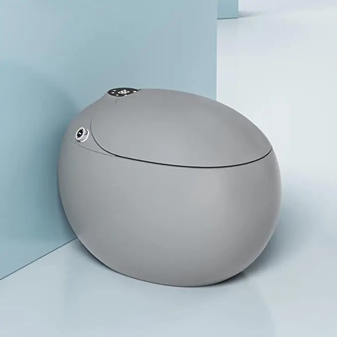 Chaozhou Sanitary Ware Bathroom Egg Shape Electric Automatic Flush Toilet WC Ceramic Intelligent Smart Toilet