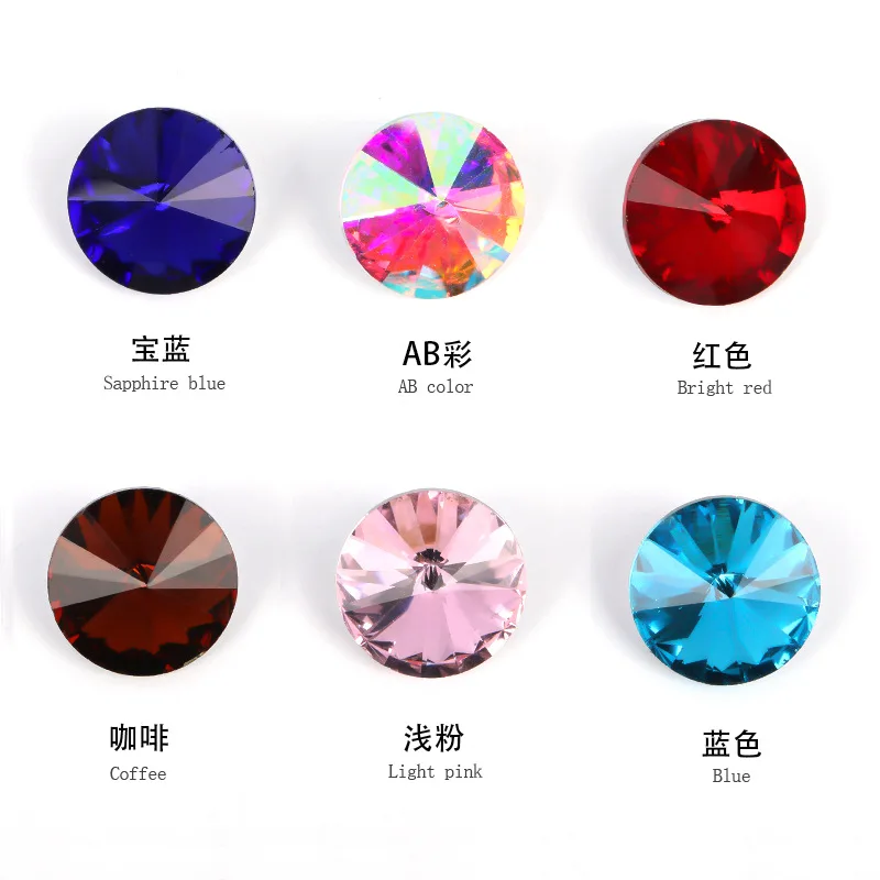 5 8 10 18mm Green AB Satellite Rhinestone Round Non Sewing Crystal Glass Stones Flatback Strass Applique For DIY Clothes Jewelry