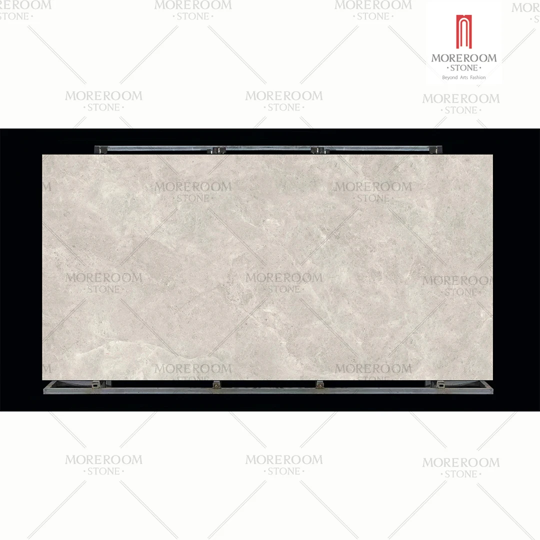 Interior Decoration Stone Artificial Marble Slabs Light Grey Sintered Stone