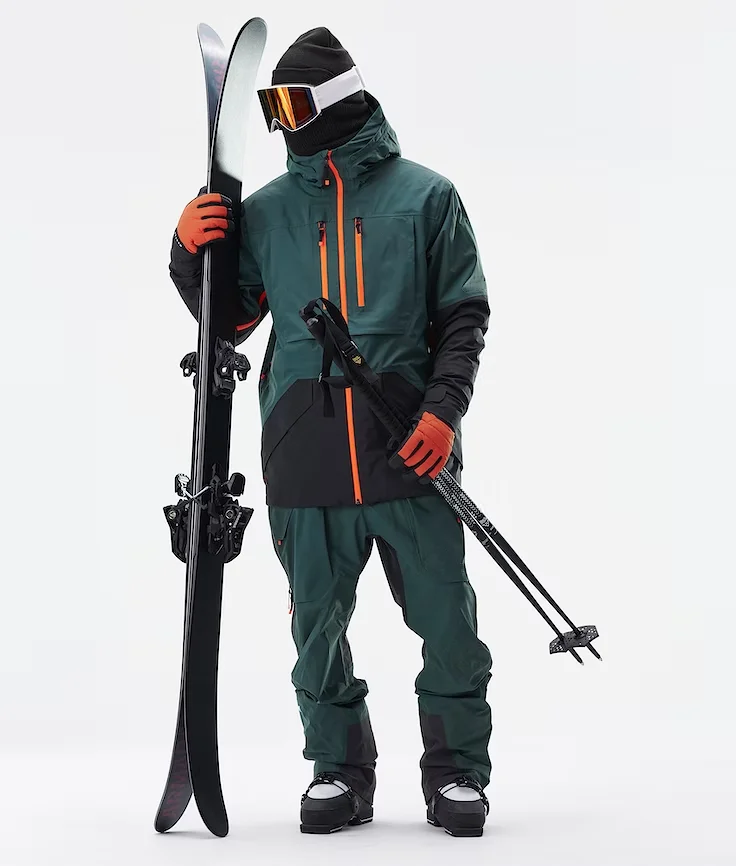 Custom Men Winter Windproof Waterproof Snowboard Ski Suit Ski Snow Wear Jacket Hoodie  OEM Customized