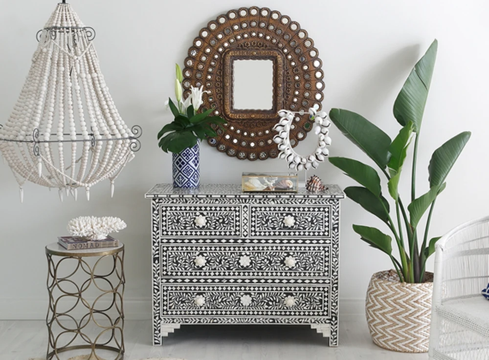 Bone Inlay Chest Drawer Living Room Cabinet Bone Inlay Dresser Bone Inlay Furniture for customized size cheapest price