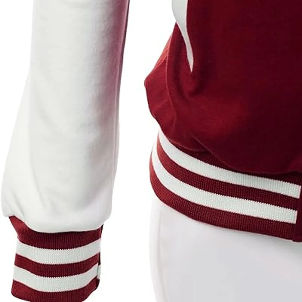 2024 Top Selling Custom Design Wool Body With White Full Leather Sleeves Baseball Jacket Premium Quality Varsity  Jacket