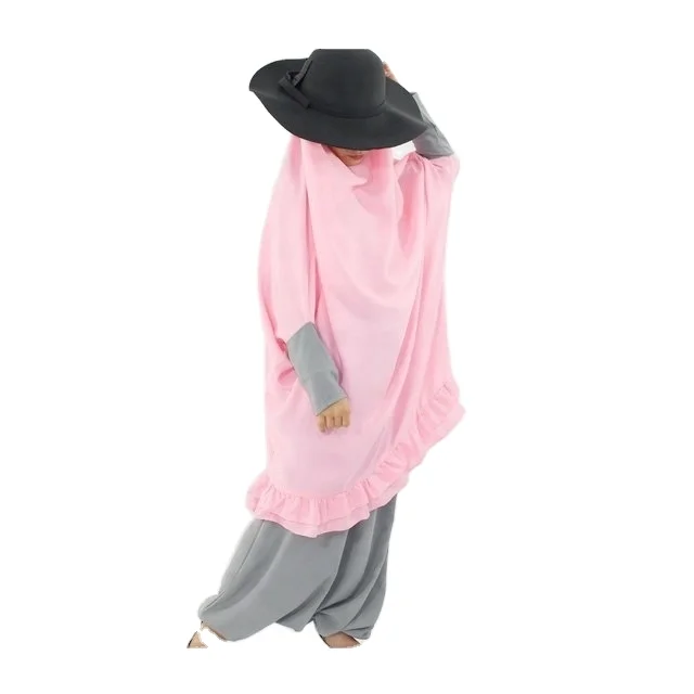Kids Jilbab Islamic Clothing Ethnic Clothing Jilbab Khimar Kids Hijab Children OEM Service Abaya Middle East Baby Girls PK Kj-3