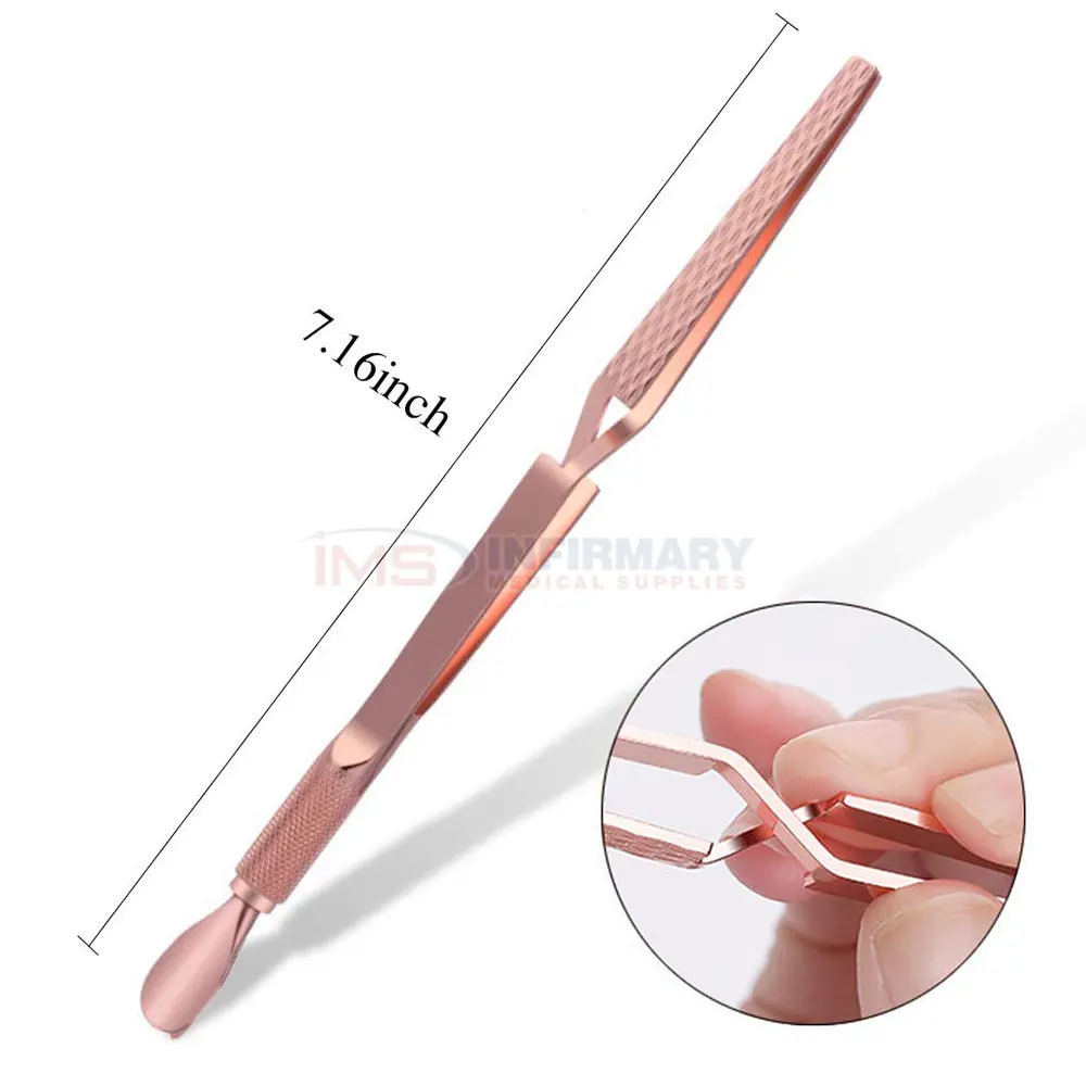 Cuticle Peeler Scraper Remove Gel Nail Polish and Cuticle Pusher and Spoon Nail Cleaner, 2 Pieces Manicure and Pedicure Tools