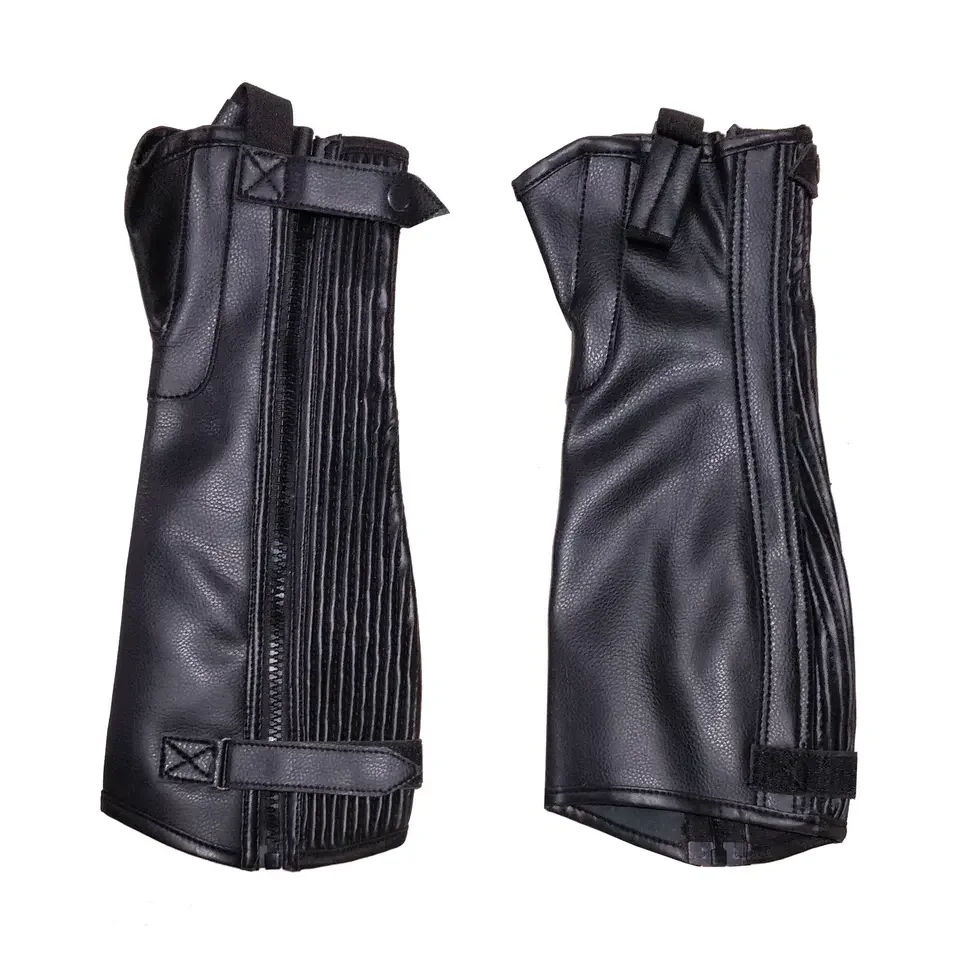 Solid Half Horse Riding Chaps Slim Fit Stylish Western Leather With Ankle Boot Fitting New Half Riding Chaps