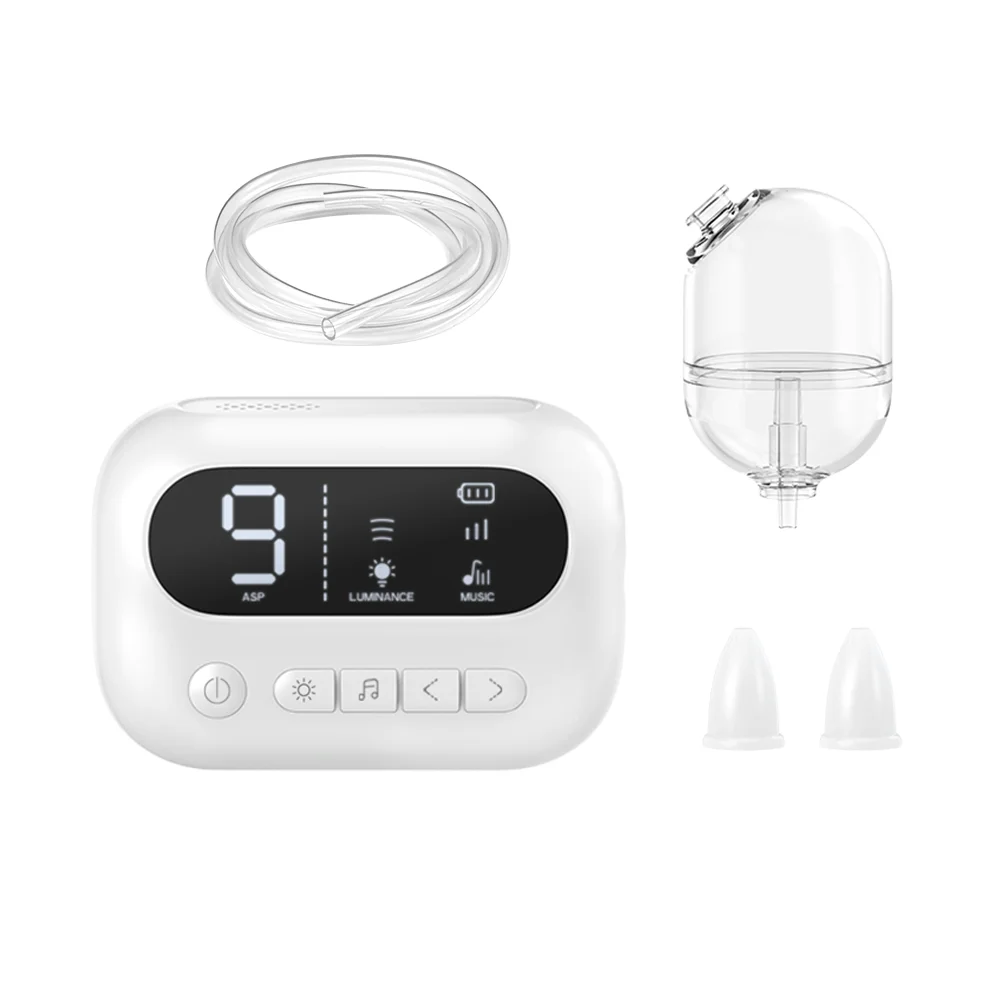 Super Suction Nose Aspirator Silicone Vacuum Cleaner 2500mAh 65kPa Toddler Nose Cleaning Pro Electric Nasal Aspirator for Baby