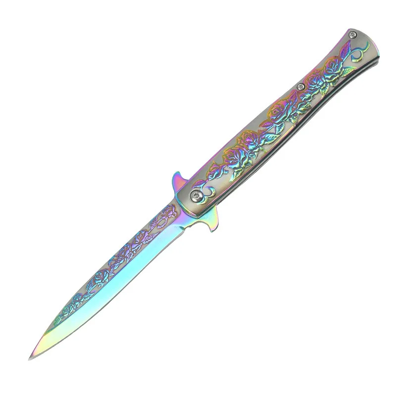 Wholesale Stainless Steel Folding Knife for Outdoor Self-Defense for Camping Hunting Jungle Survival OEM Customized Support