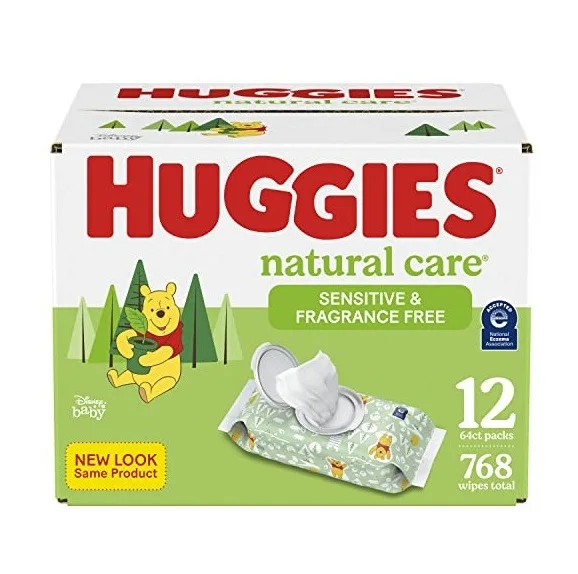 Натуральные детские салфетки Huggies упаковка 56