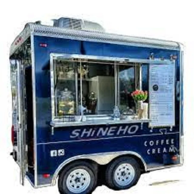 Food Carts Shop Mobile Trailers Food Trucks Mobile Food Trailer Pizza Dog Customized Hot Key Long Power Outdoor Packing Wheels