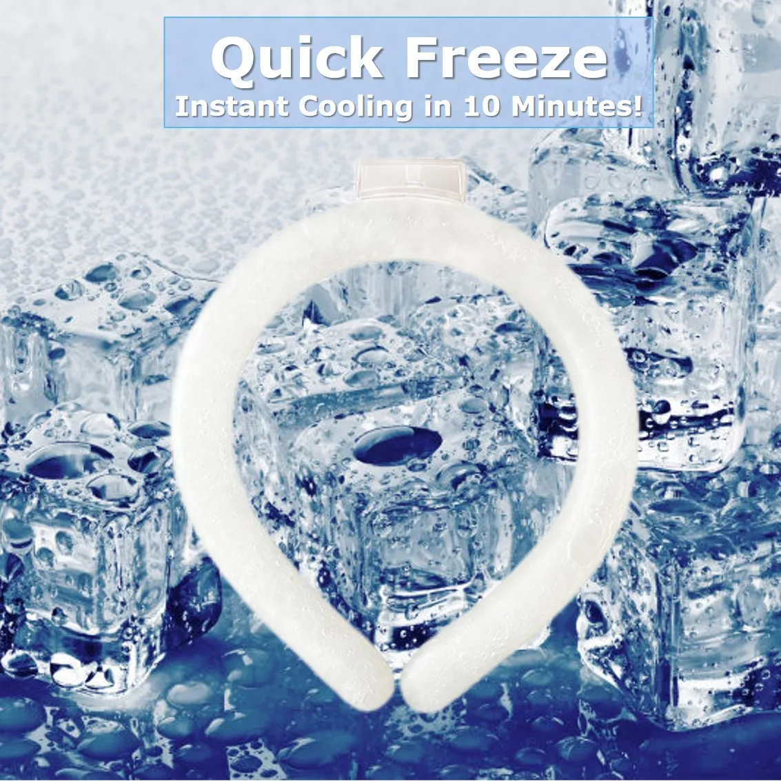 Summer Outdoor Neck Cooler Personal Air Conditioner Cooling Neck Wraps Reusable Cold Ice Pack Gel Neck Cooling Tube