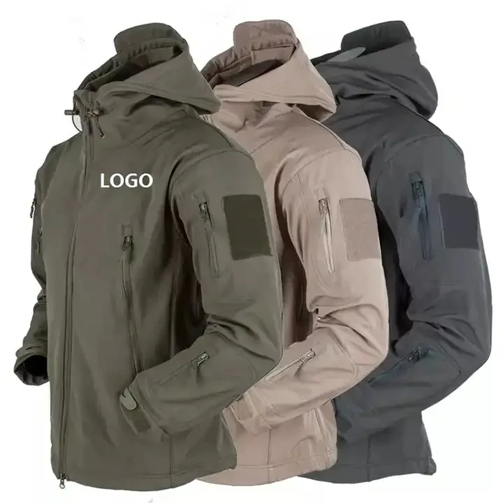 Wholesale Custom Camouflage Hiking Waterproof Outdoor Jacket Softshell Hoody Camping Breathable Windbreaker Jacket