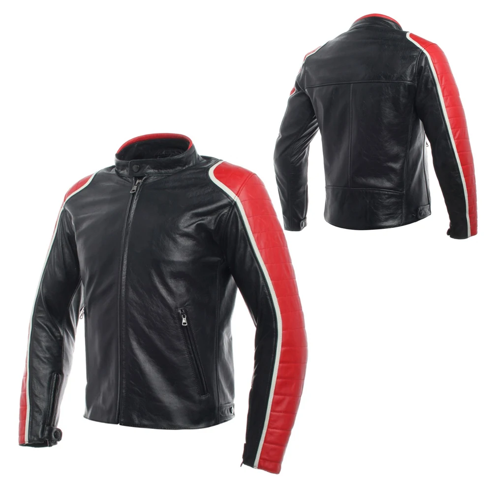 2022 HOT SALE High Quality mens New Style Skull Reflective Cowhide Leather Motorbike Jacket With Customize ODM Factory Jacket