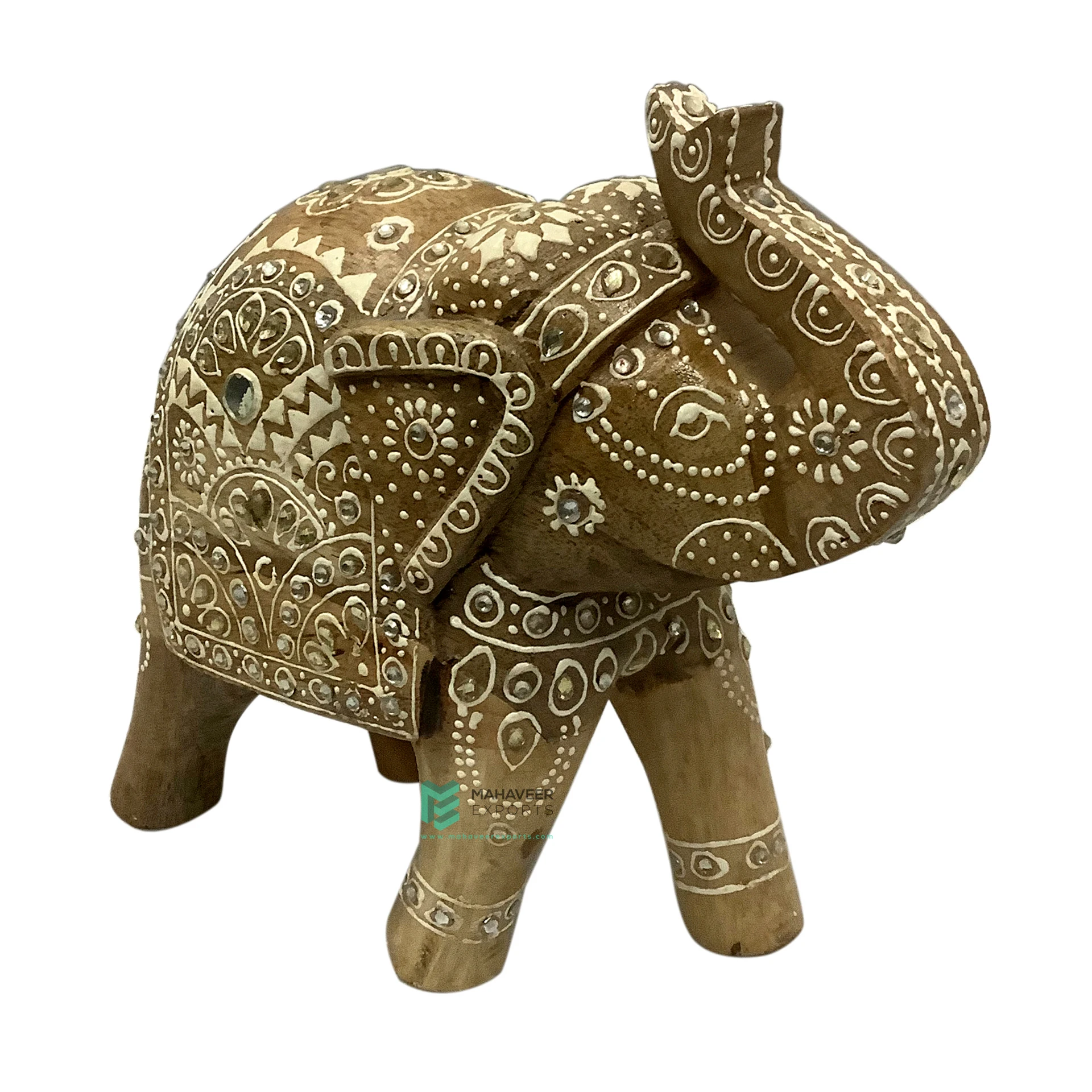 Best Selling Fine Hand Painted Wooden Elephant Figure Beautifully Hand Crafted Statue / Figures Gifts & Home Decor Furniture