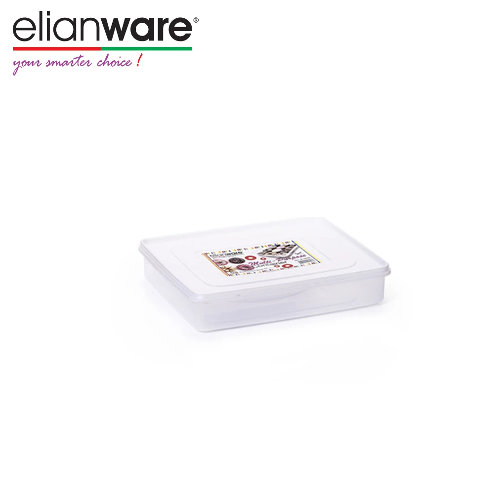 Elianware Plastic Transparent Multipurpose Refrigerator Fridge Container Storage Container With Lid