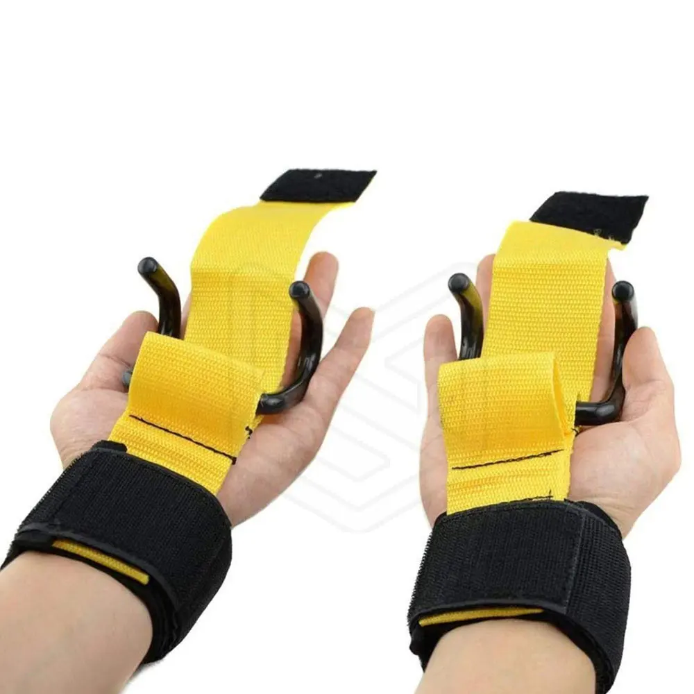 Gym Heavy Duty Weight Lifting Barbell Hooks Power Hooks Fitness Wrist Holder Rod / Gym Heavy Duty Weightlifting Barbell hooks