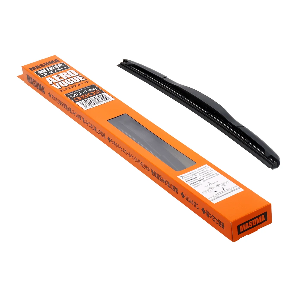 MASUMA MU-14g Universal Silicone Auto Parts 22/19 Inches Flat Window Windshield Wiper Blade for Various Vehicles
