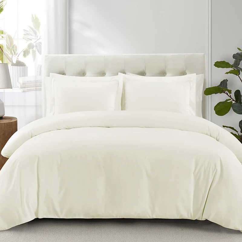 Luxury Faux Fur Shaggy Bedding Set 1 Duvet Cover 2 Fur Pillow & 3 Fur Cushion Super Warm White Colors Satin Duvet Covers