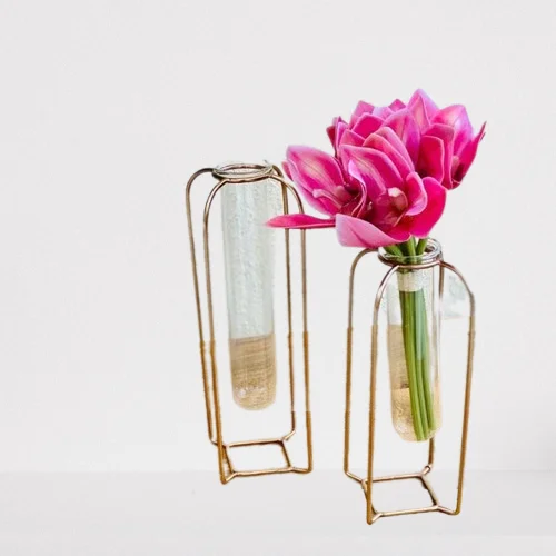 Morocco Test Tube Vase Small - Copper New Design Modern