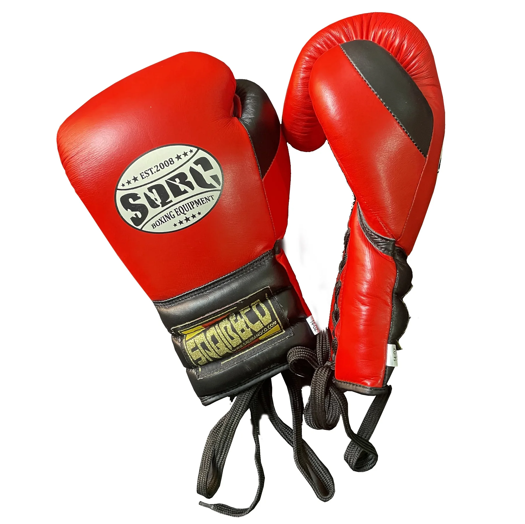 Red Boxing Gloves, Sports Equipment, Lace Up Latex Padding Boxing Training Gloves & Professional Fighting Gloves For Boxers