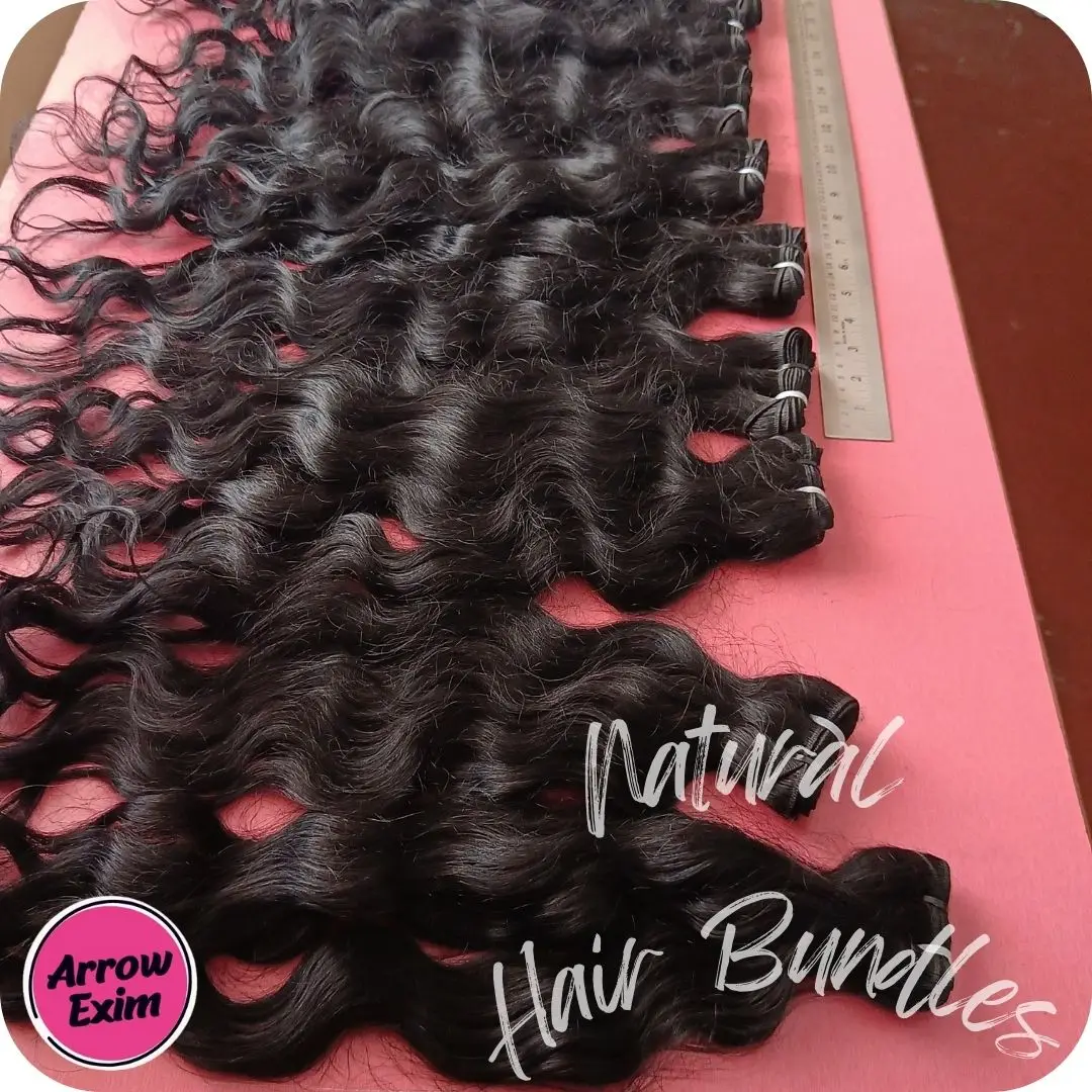 100% Natural Weft Human Hair Extensions Unprocessed Virgin Weave Raw Unprocessed Factory from India