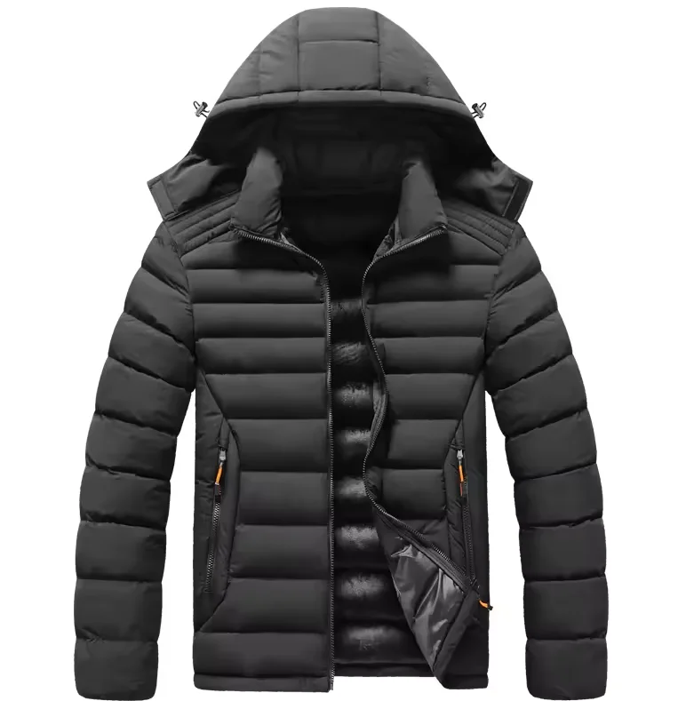 ODM Custom printed Printed Mens Padded Coats Bubble men Jacket For Men puffer jacket winter suede fabric