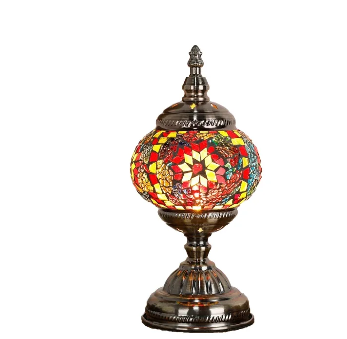 Marrakech Turkish Table Lamp Mosaic Glass Bedside Table Lamp Moroccan Lantern Table top and Garden Lantern | Home Decor and Gift