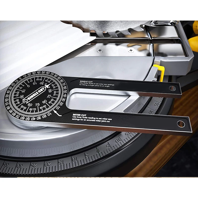 Latest Graduated Precision Circular Alloy Inch Aluminum Angle Miter Saw Metal 360 Degree Protractor