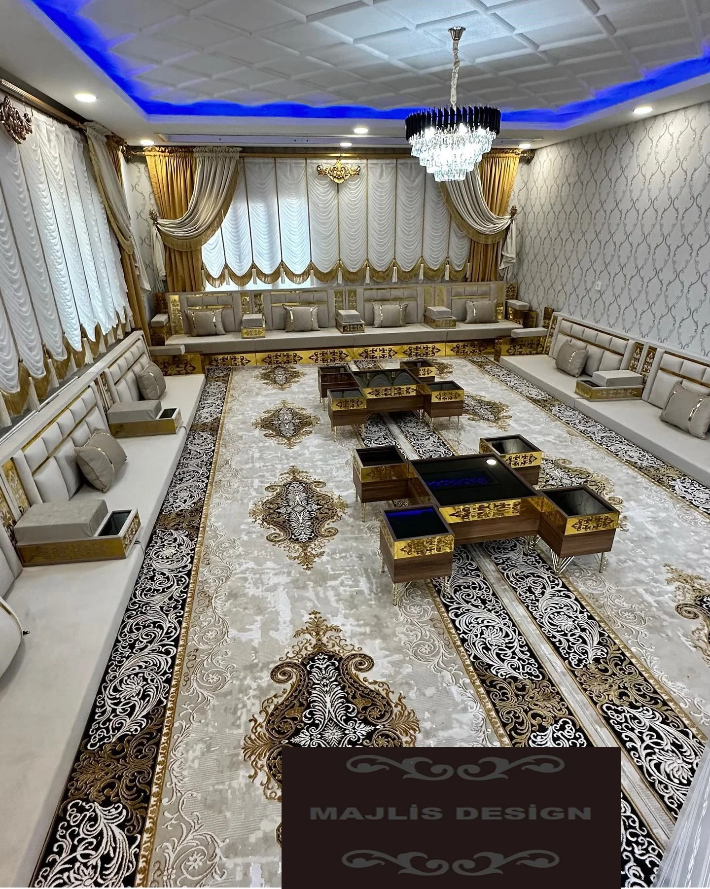 Arabic Majlis  Moroccan Majlis  Majlis Design   |  Customization Possible   L Shaped Arabic Floor Sofa Set    U Shaped Arabic