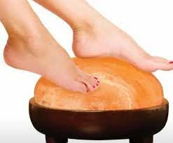 Himalayan Natural round Shaped Crystal Foot Detoxer Salt Lamp Hand-Carved 22000 ISO Certified Decoration with Power Cord