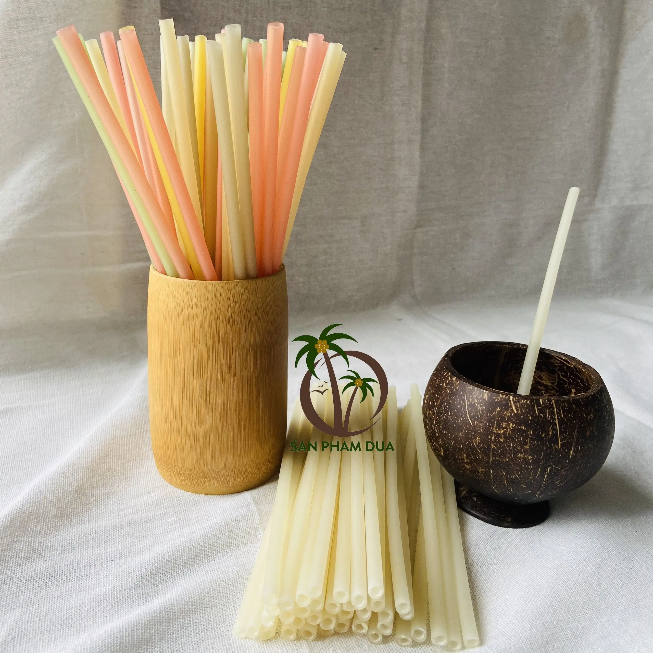 Supplier in Vietnam Rice Straws/ Disposable Straws/ Biodegradable Drinking Rice Flour Straws