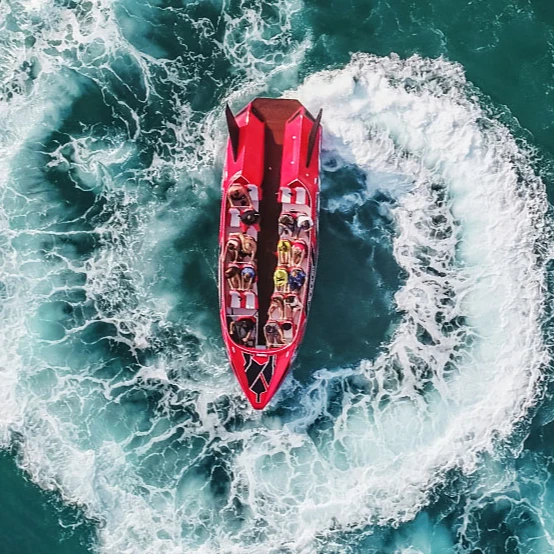 Alesta Marine Luxury Commercial Jet Boat RED New Fiber Glass Entertainment Speed Boat Best Quality White Ocean Sea Lake River