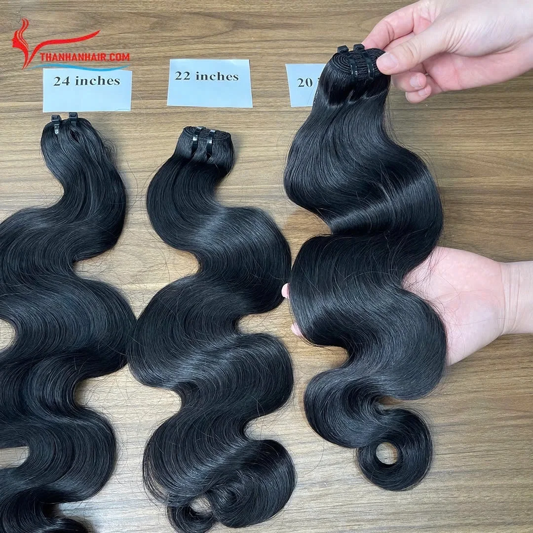 Flash Sale Body wave machine weft hair 100% raw vietnamese Human Hair extensions natural color in stock wholesale