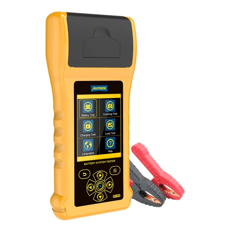 6- 32V Load Battery Analyzer Tester  AUTOOL BT760 Color Screen Car Battery Tester with Printer