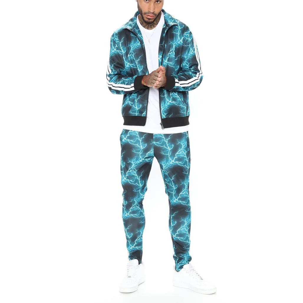 2023 New Fashion Jogging Tracksuit Sports Wear Streetwear Track Suit Men 2 Piece Set Zipper Casual Tracksuit For Men