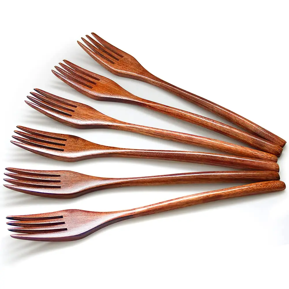 Promotion Innovation Products Wooden walnut kitchen mixing small large salad fork tableware