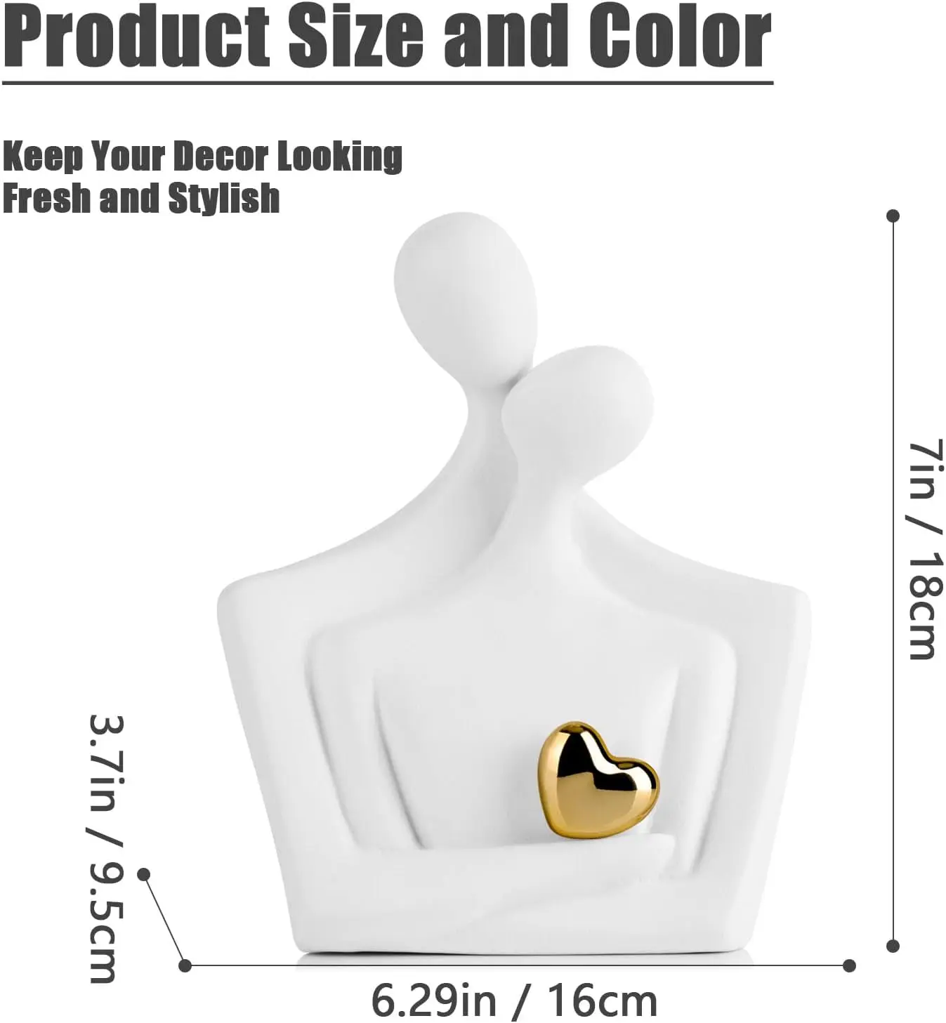 Modern Sculpture Couple Hug Statue Love Figurines Modern Decorative for Home Decor