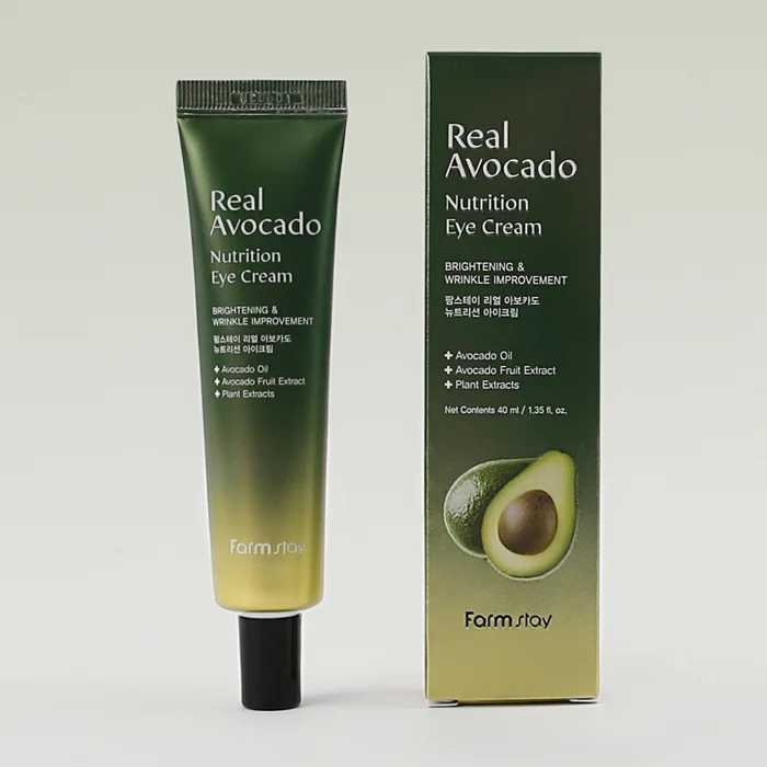 FARMSTAY REAL AVOCADO NUTRITION EYE CREAM  - made in Korean Cosmetic - Anti-Aging Anti-Wrinkle Whitening Dark Circles Nourishing