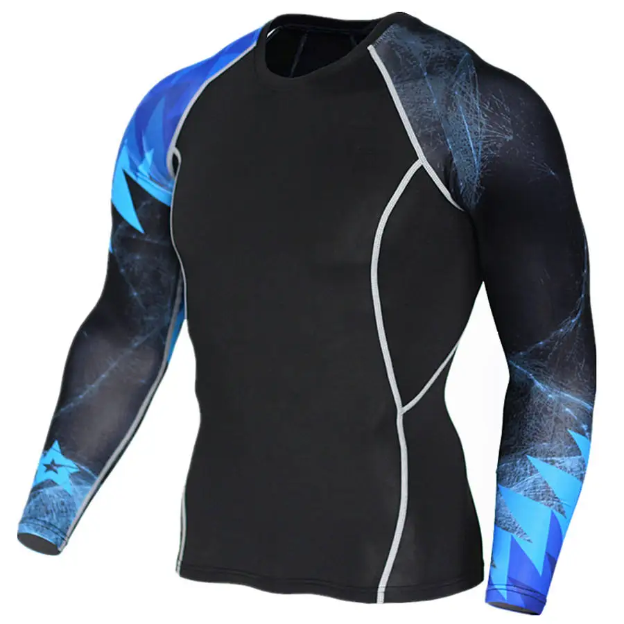 Rash Guard Men Best Quality Lycra Rash Guard Shirts Custom Blank Mens Sublimated Rash Guard