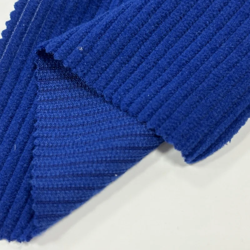 Warp knitting spandex corduroy fabric 100%polyester wide width European cotton velvet fabric colored winter sleepwear for jacket