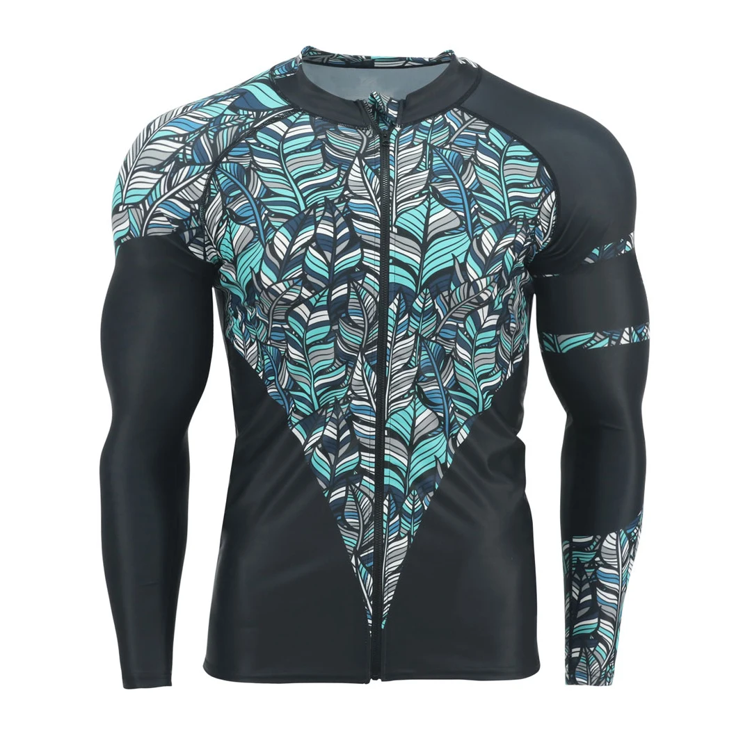 2024 High Quality Customized Logo Printing Light Weight Men Rash Guard Best Design Polyester Material Made Men Rash Guard