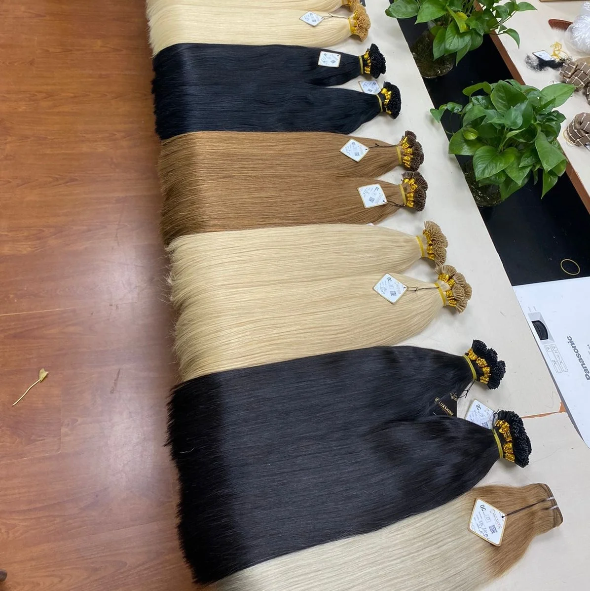 Popular Manufactory Wholesale Long Lasting Russian Human i tip Hair Balayage Ombre Color I tip