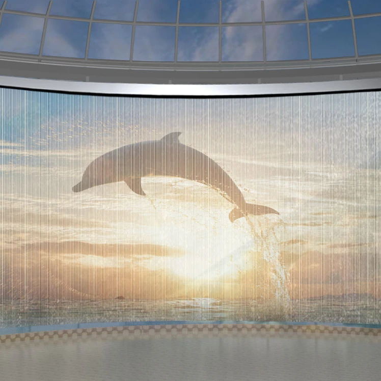 Outdoor 16*7m Graphical Digital Water Curtain with projector