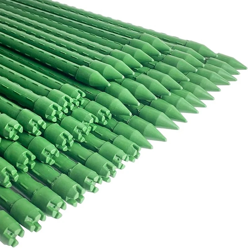 OEM Customized PE Coated Garden Stakes Wholesale Bulk Selling Metal Garden Support / Plant Stake Supply From India