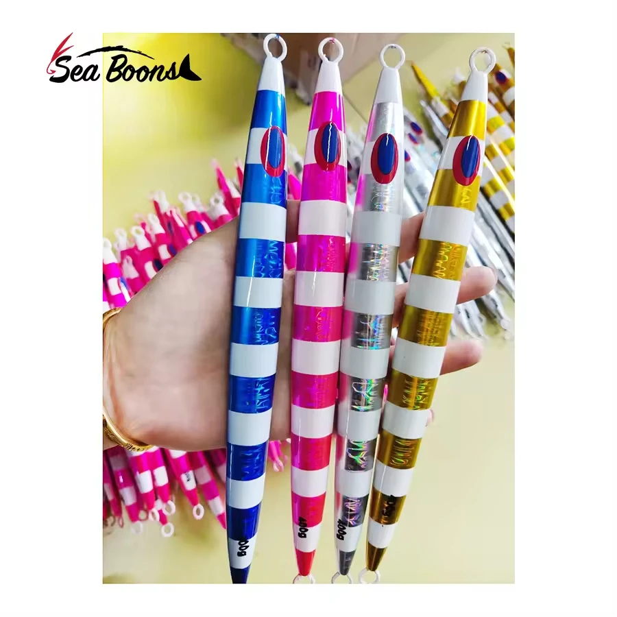 New 120g -1000g Deep Sea Fishing Iron Plate Luminous Bait Boat Fishing Big Size Fast Slow Fall Pitch Jigging Lure