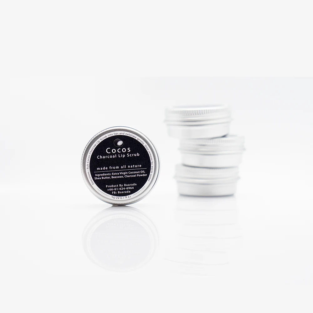 COCOS Charcoal Lip Scrub Thai Lips Care Thai Premium Quality Handcrafted