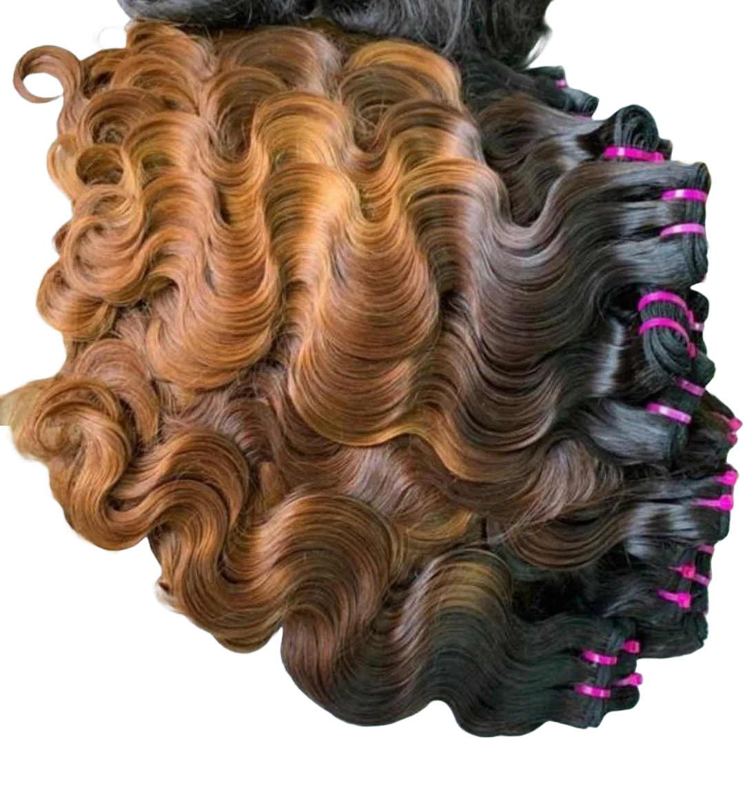 Two Tone Ombre Brazilian Body Wave Hair Bundles #4/27 Honey Blonde 1B/4/30 Remy Weave Human Hair Extensions raw hair